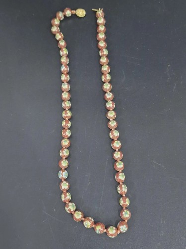 Vintage cloisonne necklace - vintage,